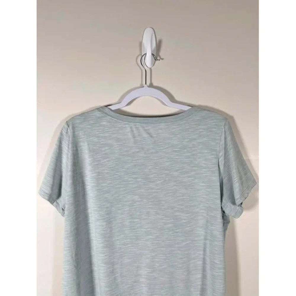 Nike The Nike Tee Heathered Light Blue Gray Short Sleeve Dri-Fit Scoop Neck